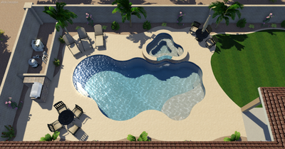 Beautiful in-ground swimming pools in Lake Havasu City, Arizona