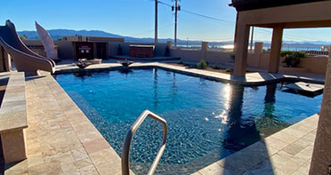 In-ground pools in Lake Havasu City, Arizona.